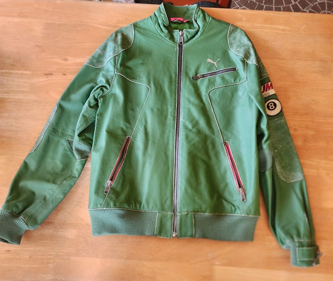Puma green leather outlet