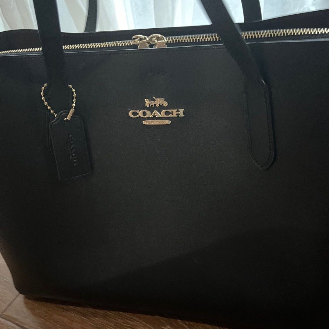 COACH Black Tote Bag Large Avenue Carryall Luxury Bags Wallets on Carousell