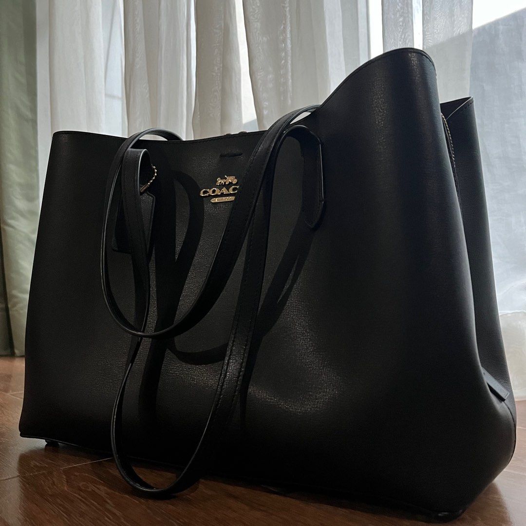 Coach large avenue carryall black deals
