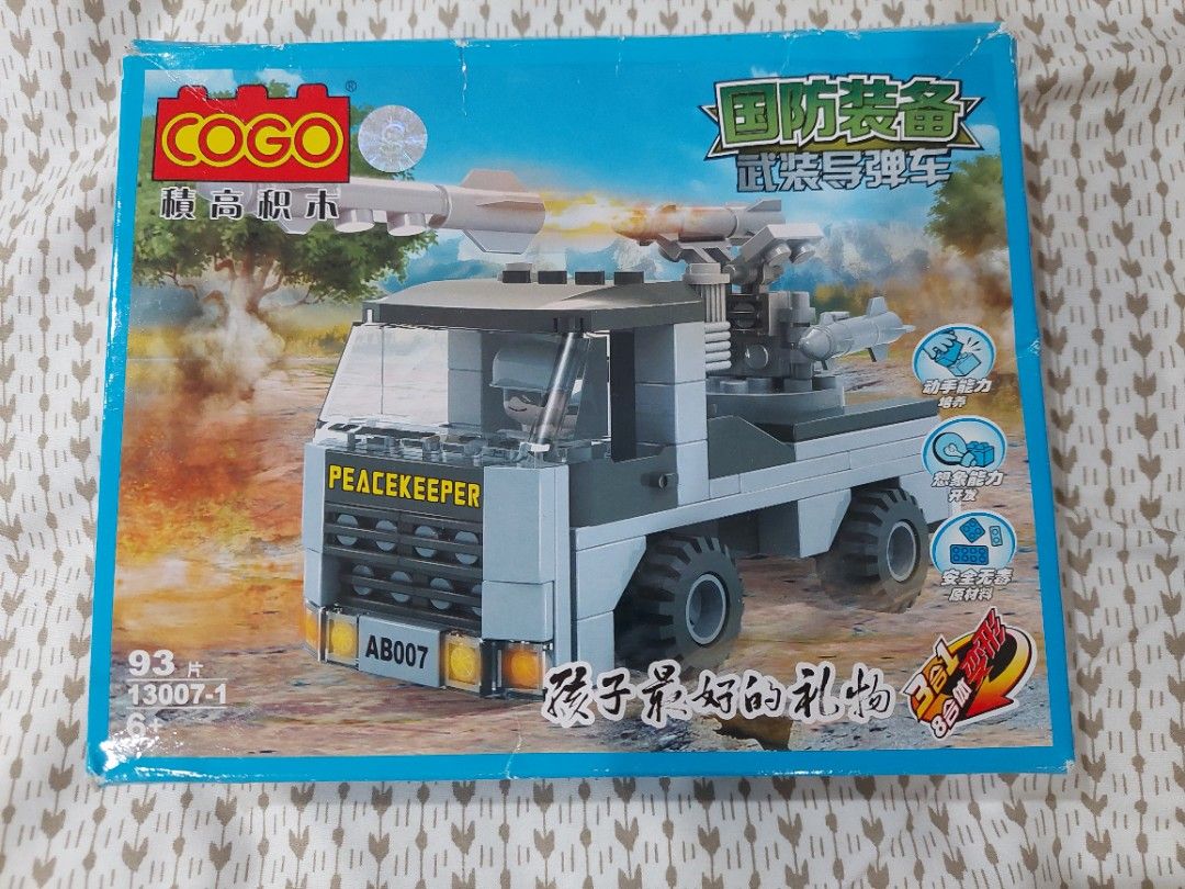 Cogo building pieces (Category: Lego & Building Sets) located in Quezon City. Submitted by rg_store (Listing ID 1303545040, Image 1). Description: Box is not in good condition but never opened.