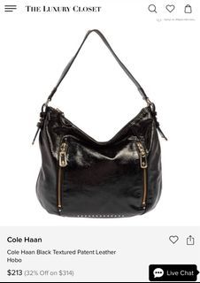Cole Haan Patent Leather Hobo Bag