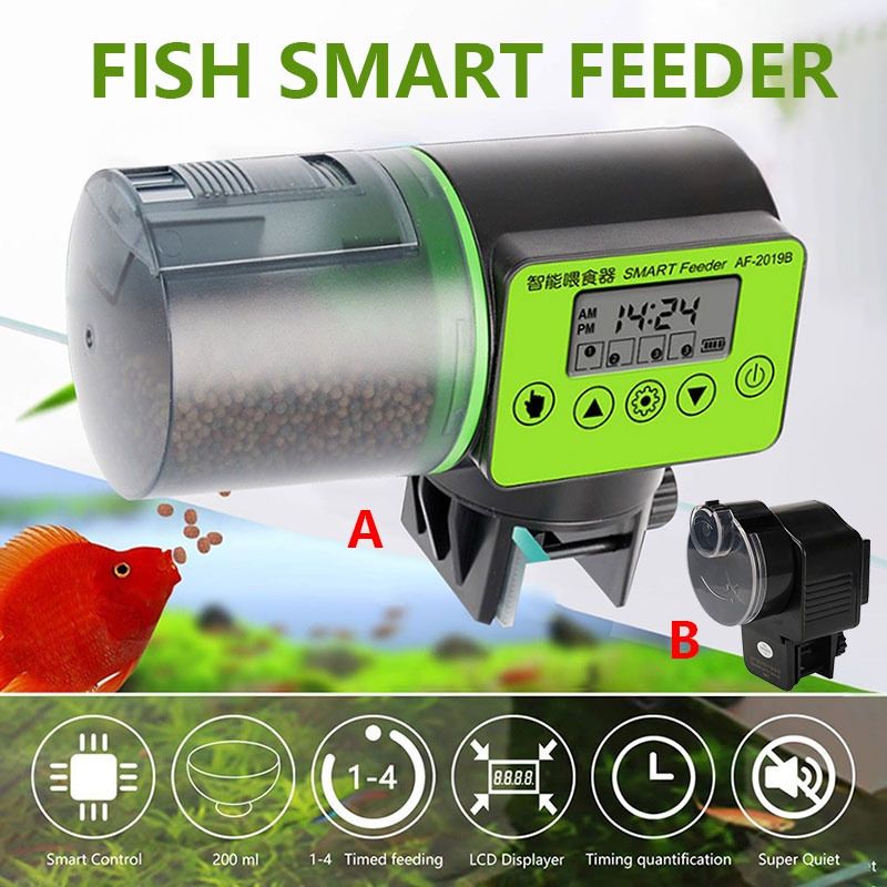 Cool Automatic Fish Feeder Aquarium top adjustable AF 2003 AF 2005 Electrical Plastic Timer Feeder Pet Supplies Homes Other Pet Accessories on Carousell