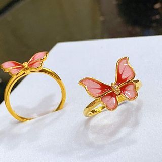 Cute Butterfly Ring 18K Gold