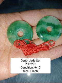 Donut Jade Pendant Set