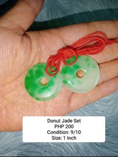 Donut Jade Pendant Set
