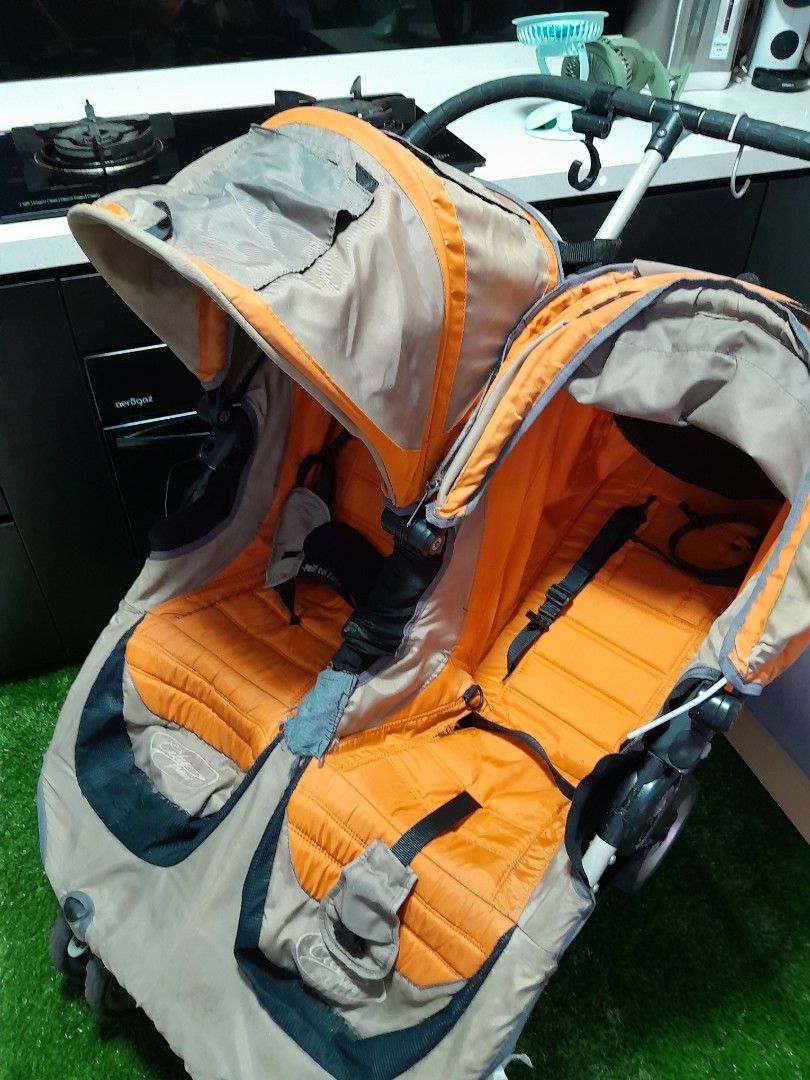City mini double stroller orange shop