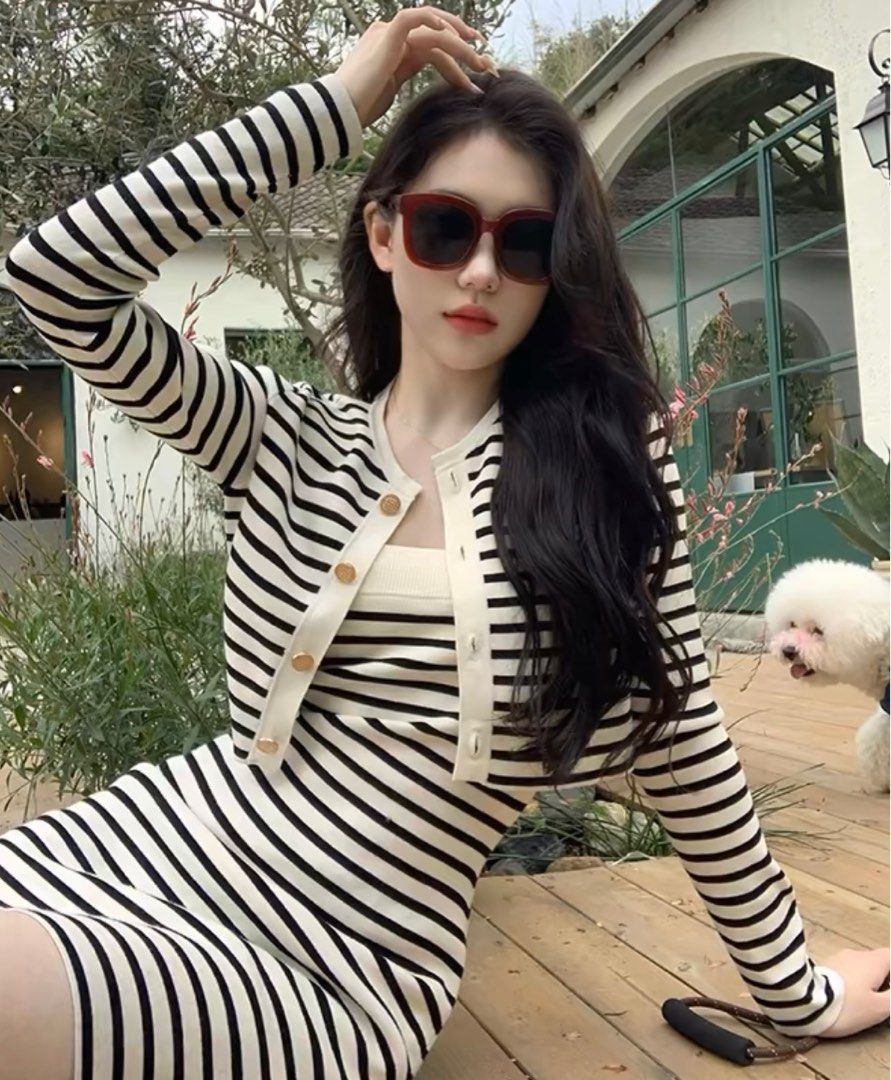 sachin and babi light blue dress Buy Black and White Stripe Maxi Dresses Online In India