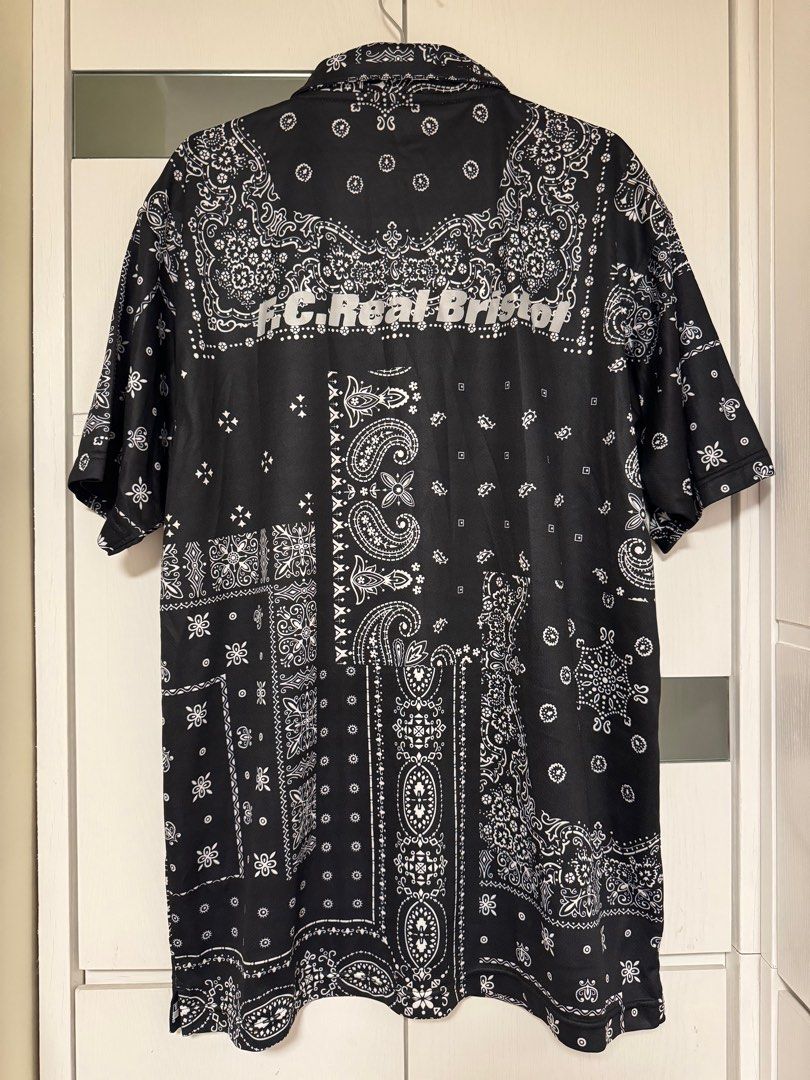 NEW ERA BANDANA POLO SHIRT BLACK XL fcrb - ゴルフ