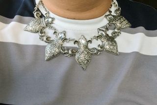 Fleur de lis costume jewelry necklace
