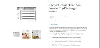 For Sale! Carrier Optima Green Non-Inverter