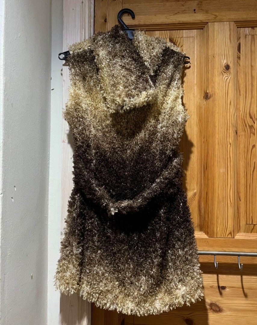 Fuzzy long vest online