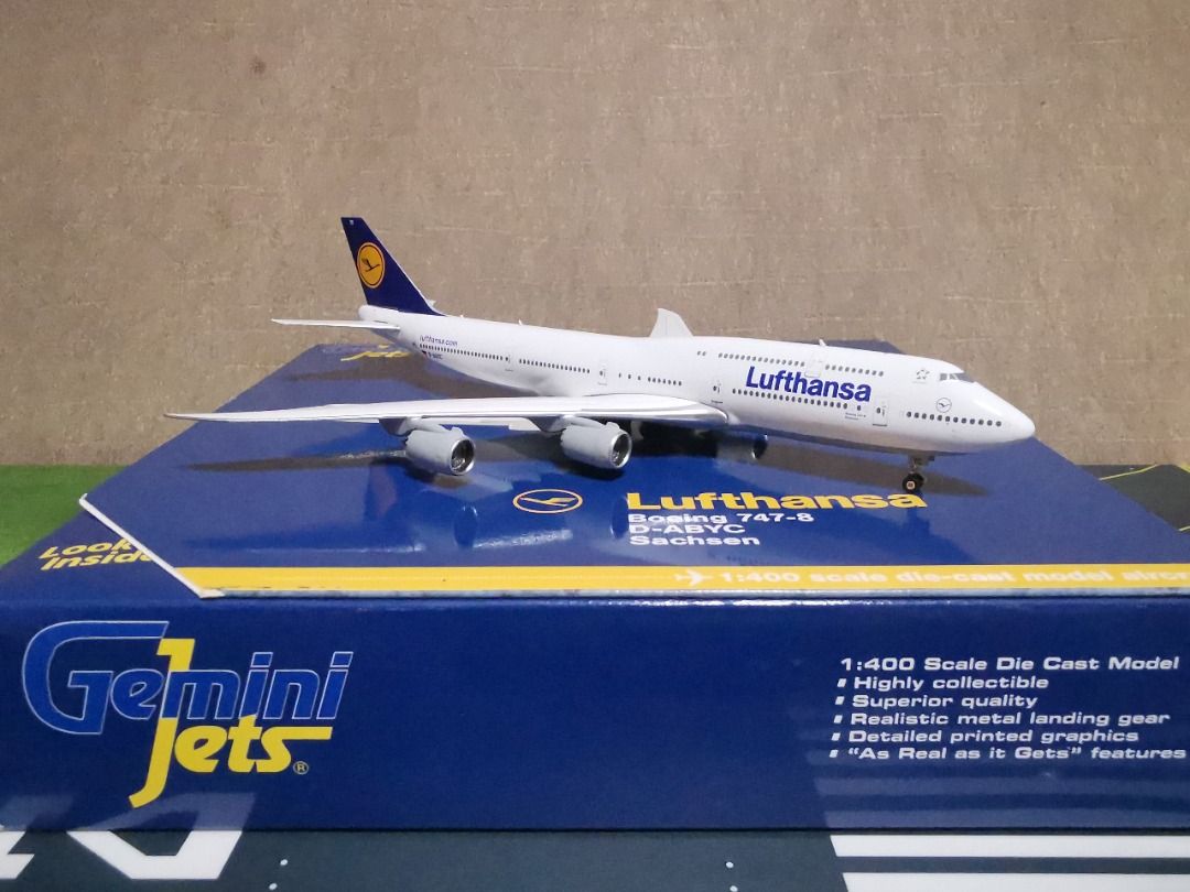 Gemini Jets 1:400 Lufthansa 德國漢莎航空B747-8 (D-ABYC) 飛機模型 