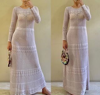 GRL Japan- Crochet Summer Beach Cover up Maxi Dress