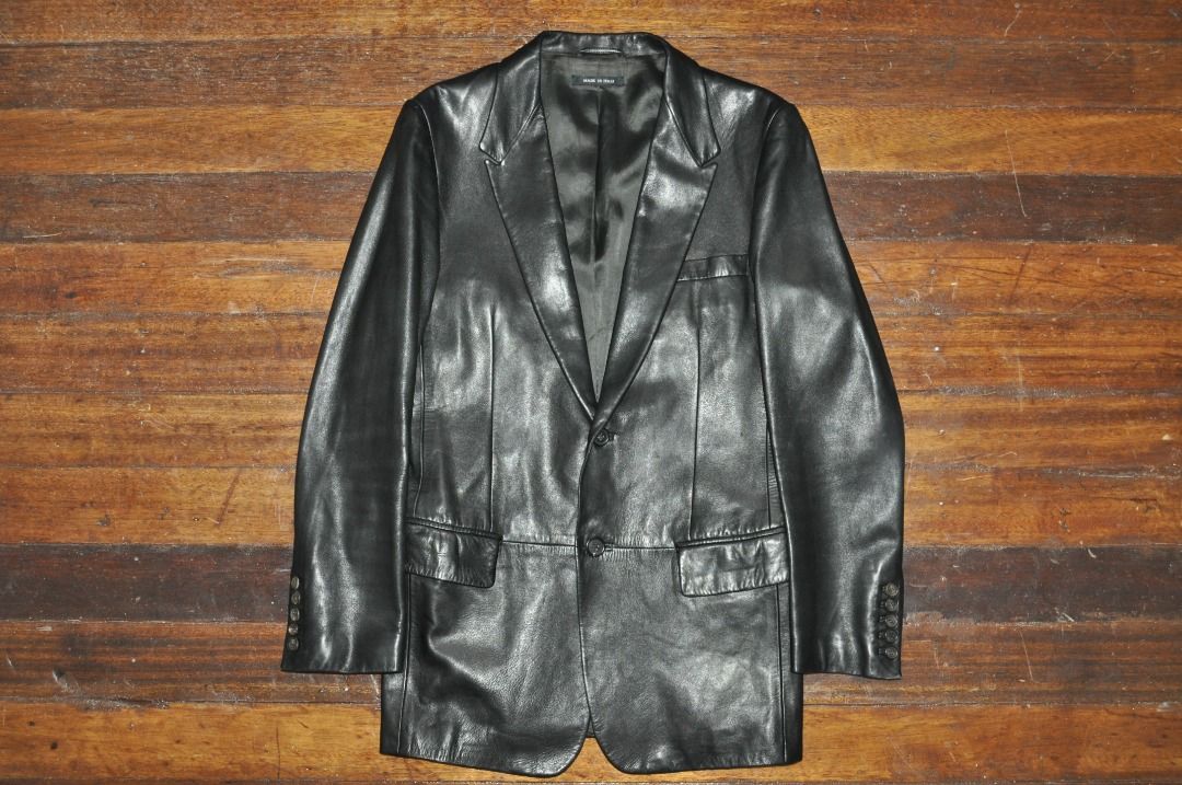 Gucci leather blazer clearance