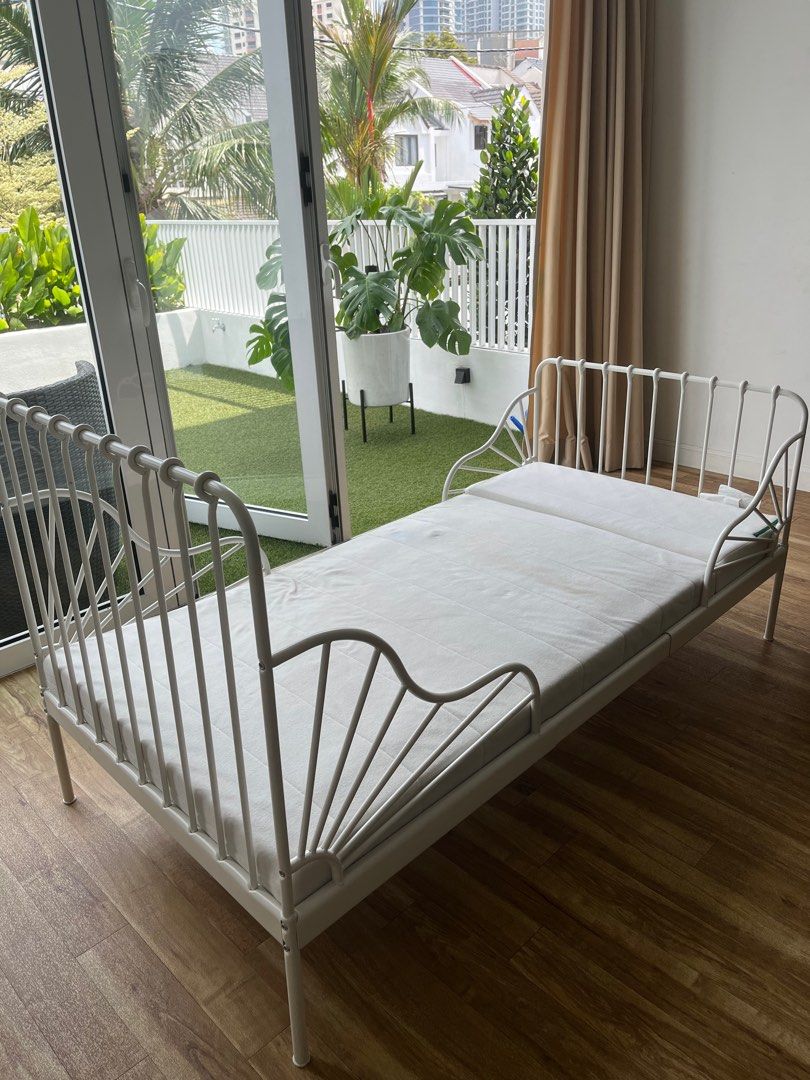 IKEA Minnen Kids bed with IKEA mattress, Furniture & Home Living