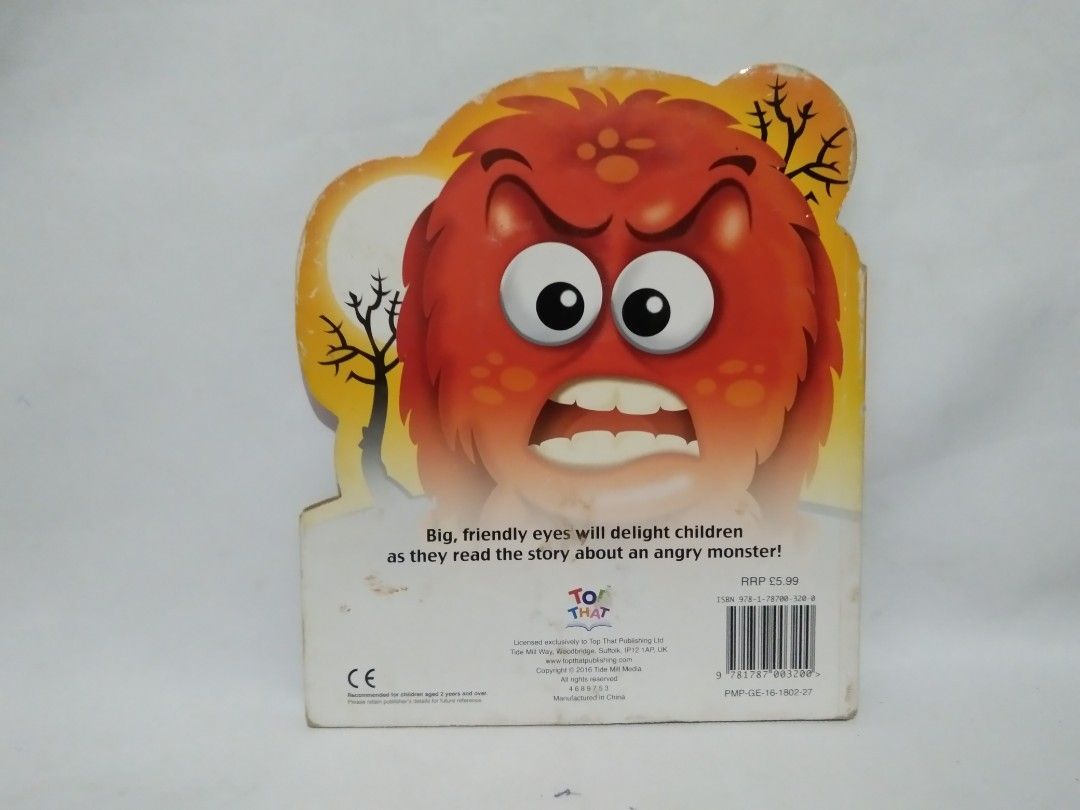 I'M JUST AN ANGRY MONSTER (Category: Children's Books) located in Quezon City. Submitted by sky_bookstore (Listing ID 1303518735, Image 2). Description: Board Book Note: We sell pre-loved books. Some books may have minor flaws, such as shelf wear, creases and other common signs of usage. Location: Sauyo, QC.