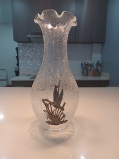 Imported Cracked and Metal Design Vase