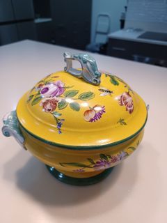 Imported Vintage Floral Painted Bowl
