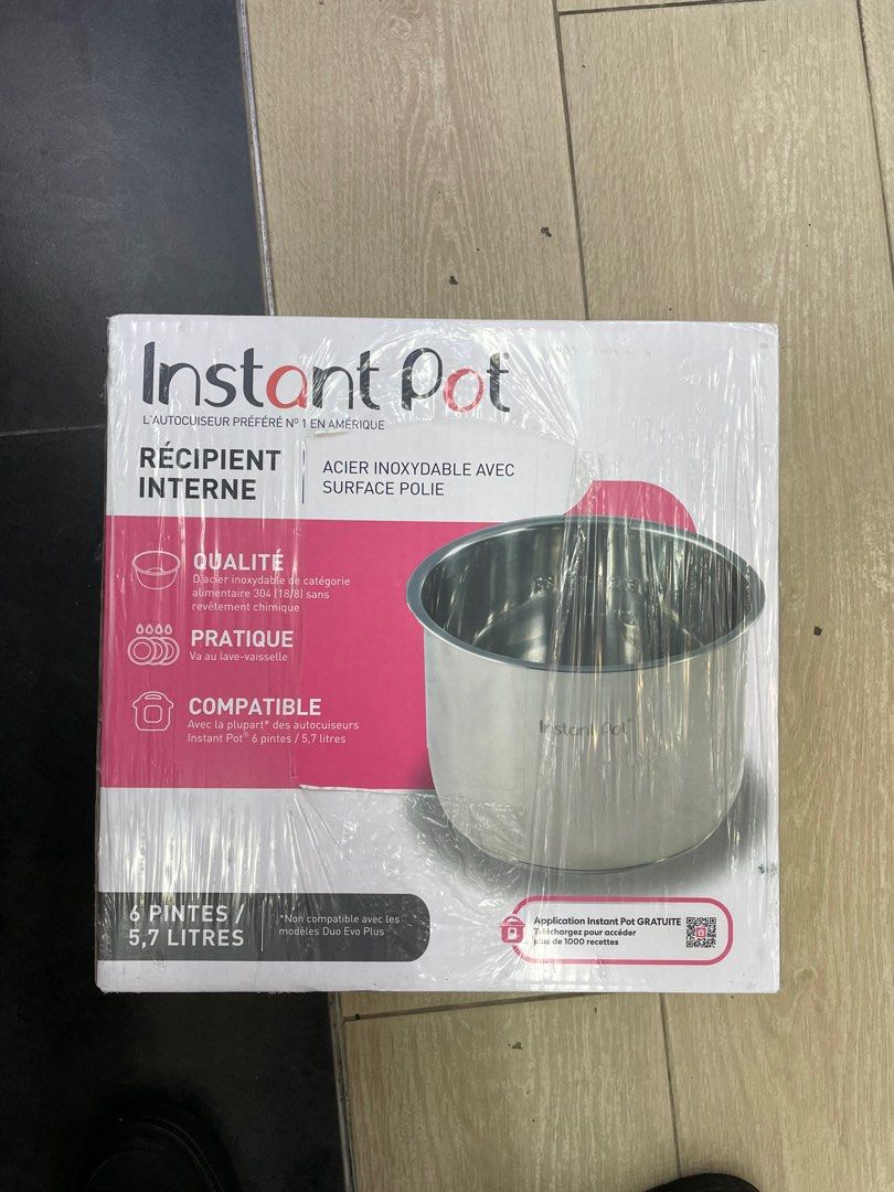 Instant Pot Stainless Steel Inner Cooking Pot 6 Quart IP POT SS304 60 Silver Furniture Home Living Kitchenware Tableware Cookware Accessories on Carousell
