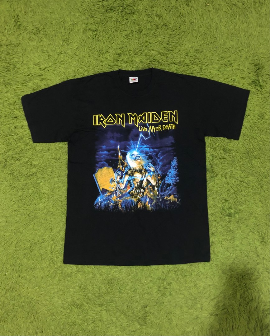 Iron Maiden 2008 Live After Death T Shirt Men s Fashion Tops Sets Tshirts Polo Shirts on Carousell