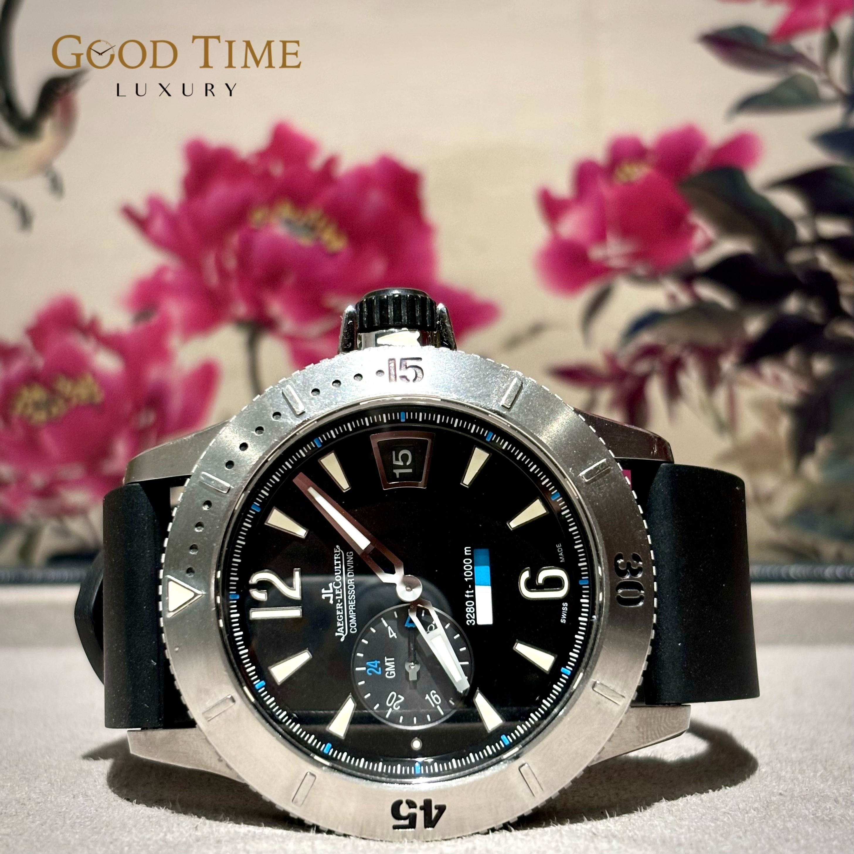 JLC Jaeger LeCoultre Master Compressor Diving GMT 44mm Titanium Luxury Watches on Carousell