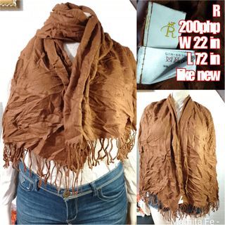 khaki brown scarf shawl cover up