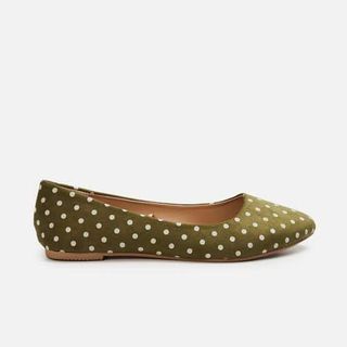 Kid’s green polka dot doll shoes size 31(20.6cm)
