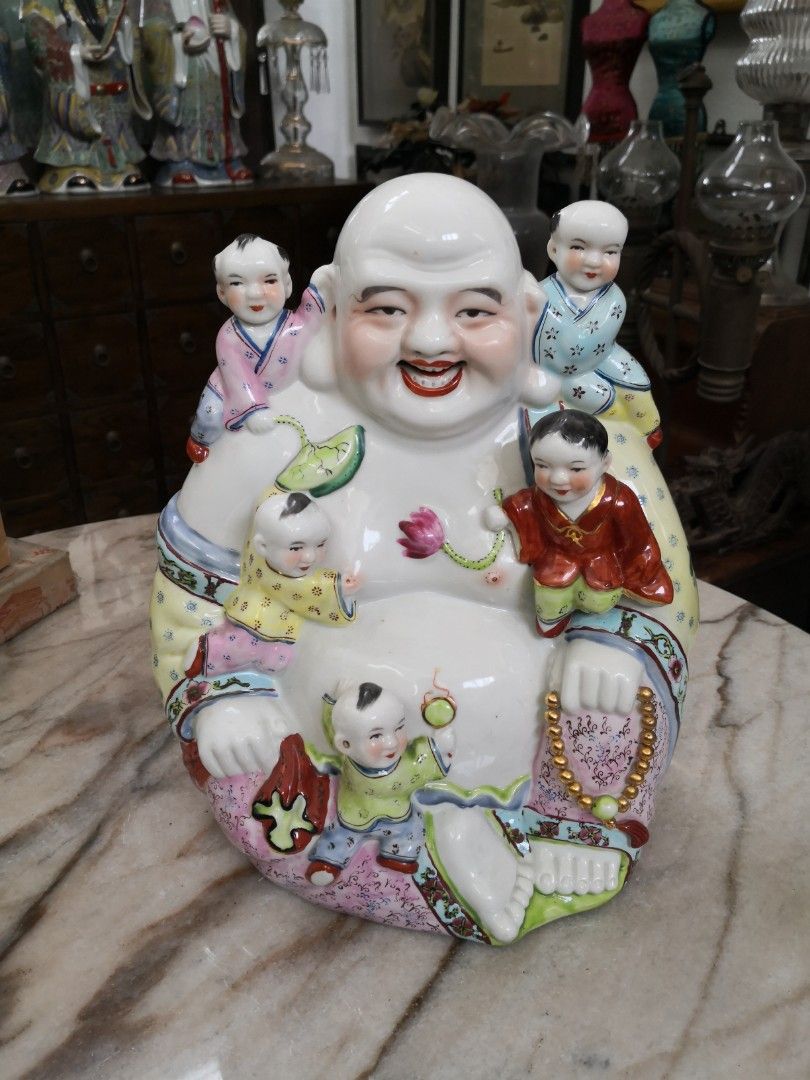 日本限定 Children With Buddha Laughing Large 多子佛, Toys & Hobbies その他