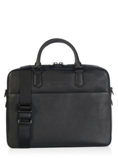 Leather Briefcase Armani