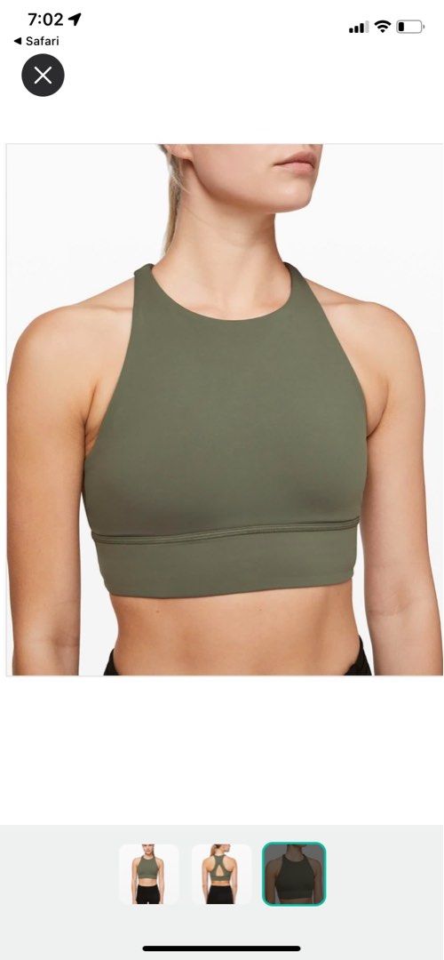 Lululemon green sports bra store