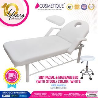 Maw 820 2in1 facial and massage bed with stool