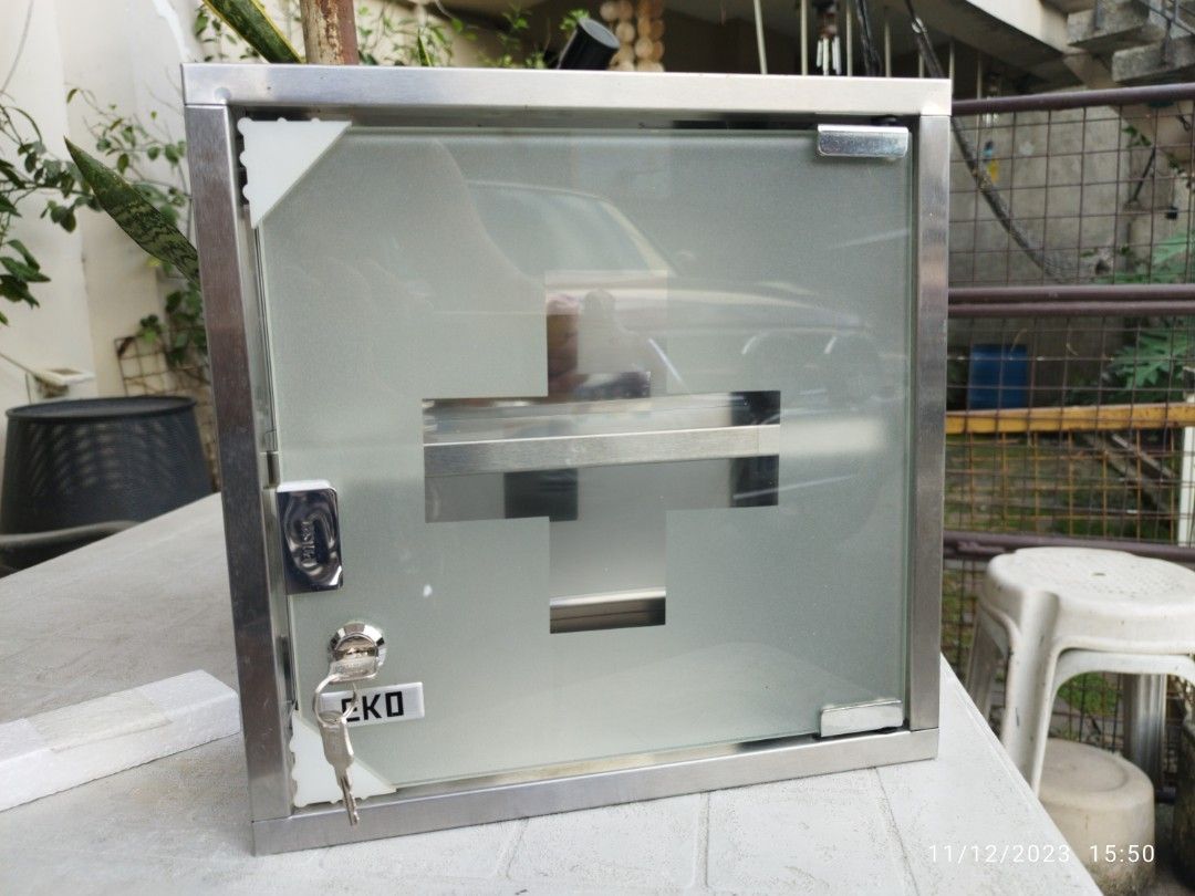 MEDICINE BOX, BRUSHED STAINLESS STEEL (Category: Medical Supplies & Tools) located in Valenzuela. Submitted by austin850 (Listing ID 1303522207, Image 3). Description: Features EKO Medicine Box comes with classy design. Specifications Size: 30 x 12 x 30 (L x W x H) Weight: 1.9 kg. Dimensions width=30.7 height=13.2 length=31 Weight 2 kgs.