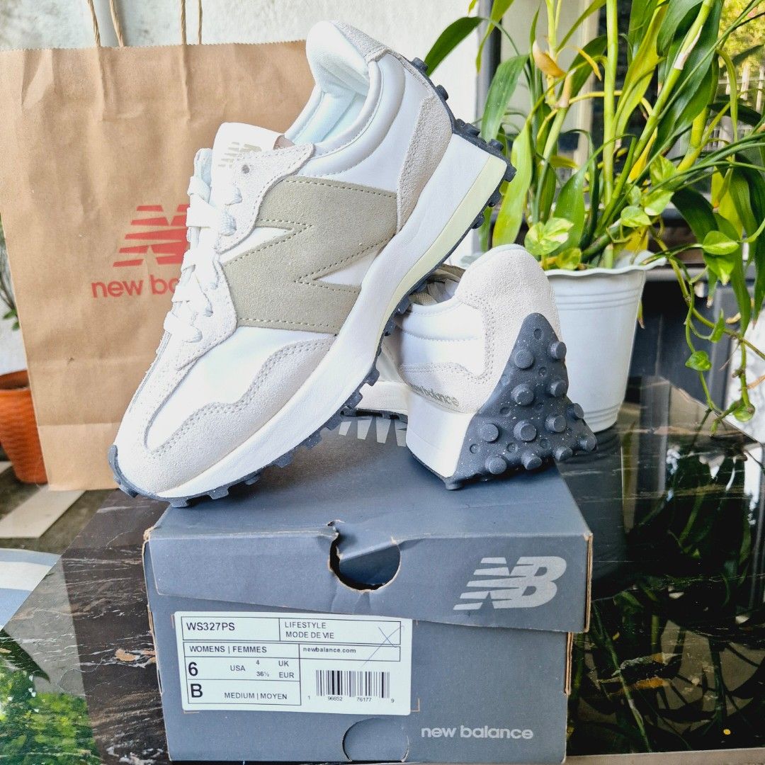 NB327 New Balance Turtledove 100 Original store bought size 6 rubber shoes sneakers for women NB