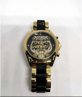 (New!) Adrienne Vittadini Designer Collection Limited Edition Stainless Steel Back Watch - Two Tone Stainless Strap / Japan Movement