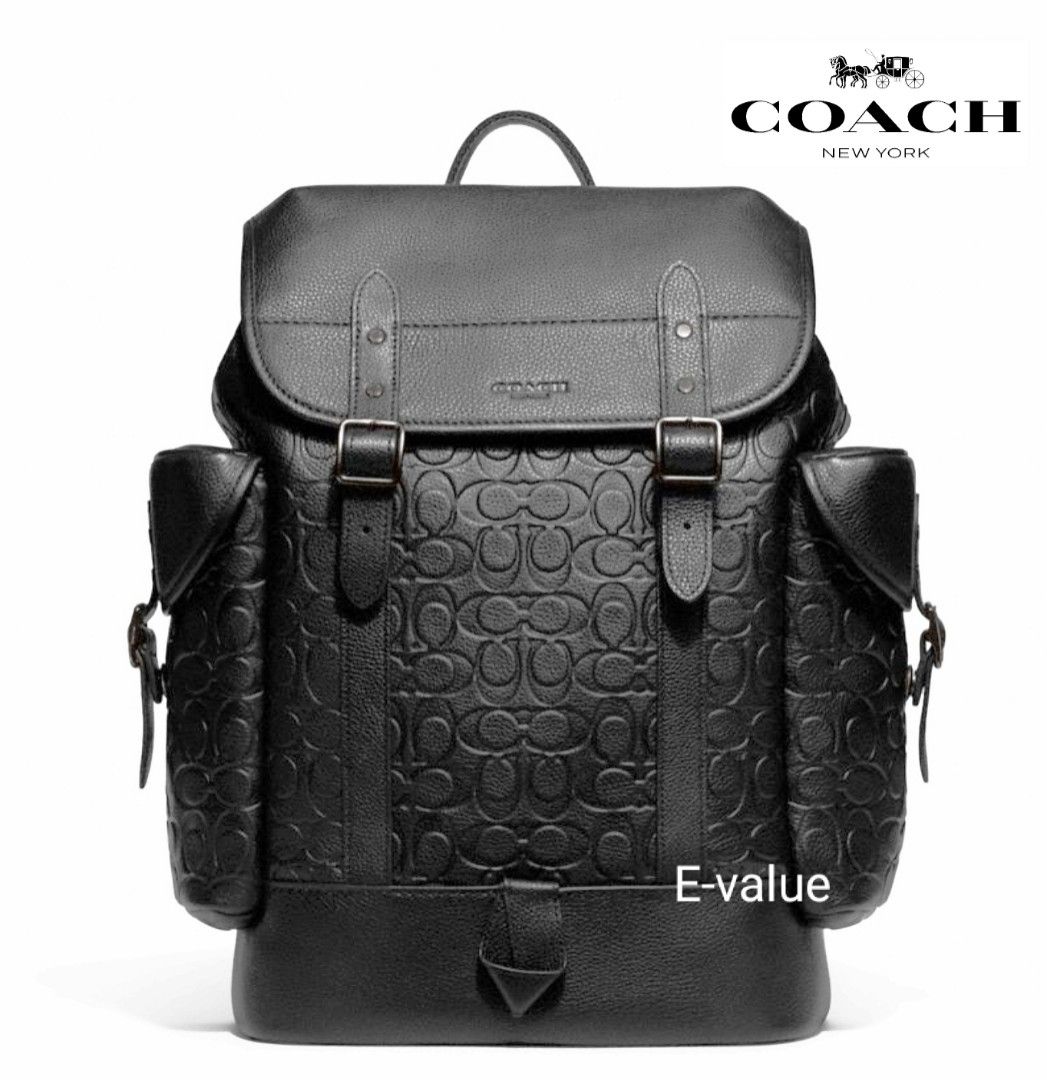 Coach embossed backpack cheap
