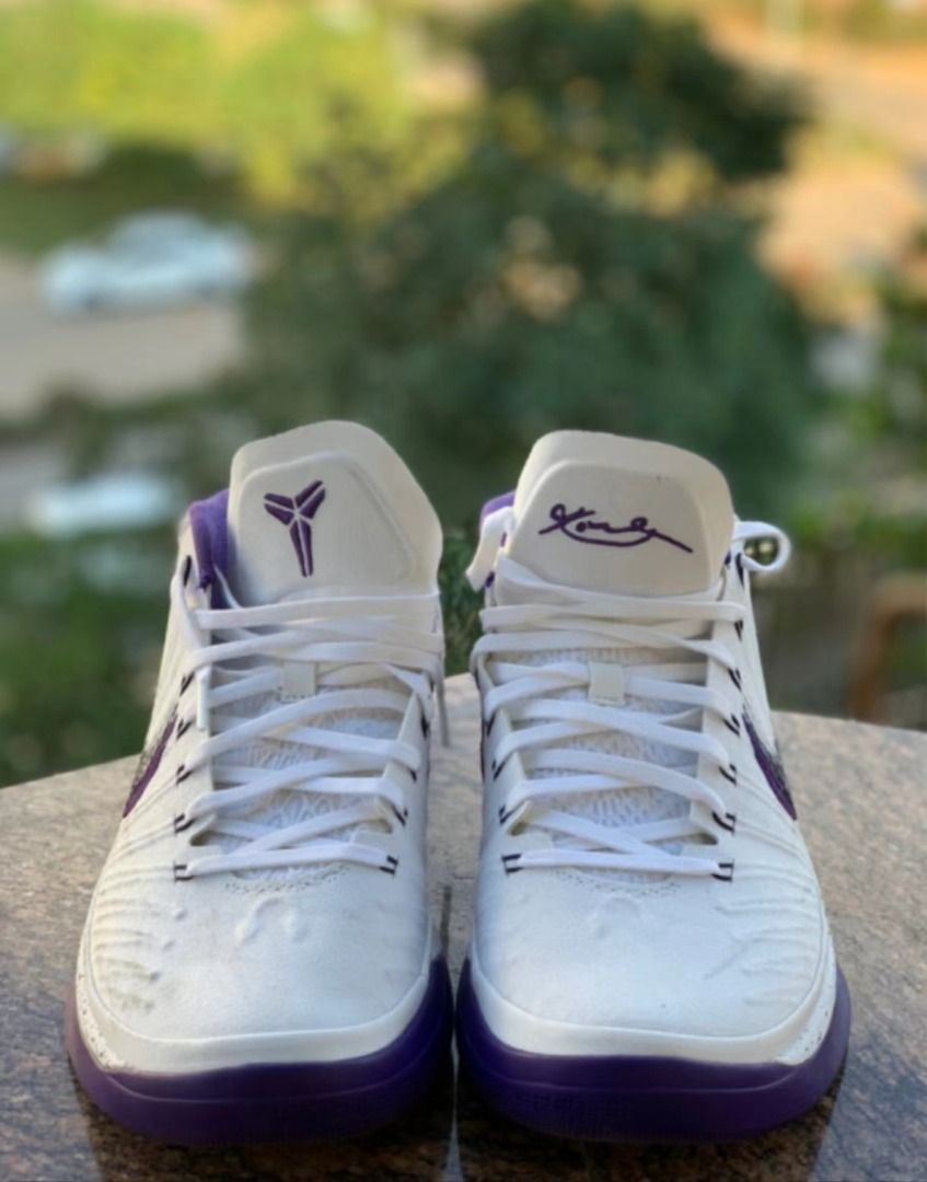 Nike Kobe AD Anti slip low cut white purple Men s Fashion Footwear Sneakers on Carousell