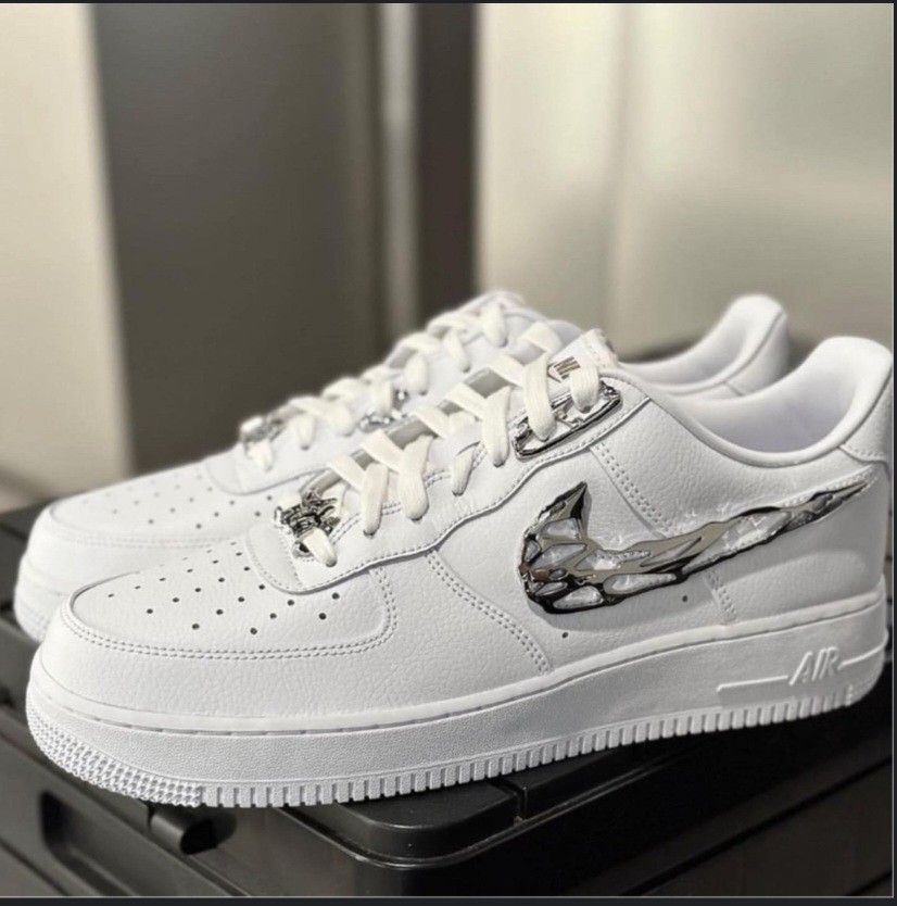 nike air force with metal ticks