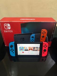 Nintendo switch V2 with games