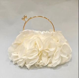 (ONHAND: 1 pc.) FLORA WHT-Wedding, Party, Day or Evening Bag / Clutch
