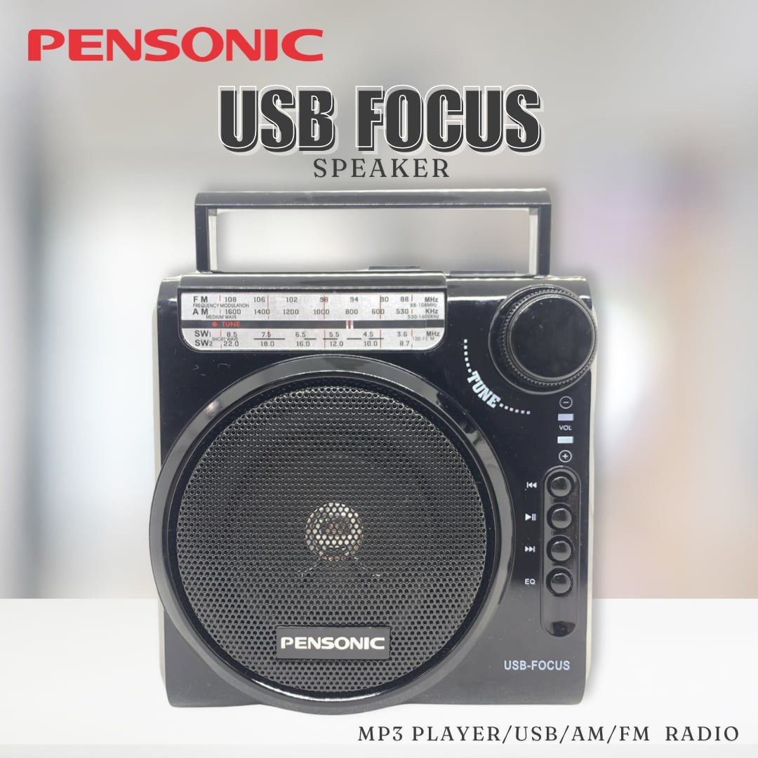 PENSONIC USB-FOCUS Mp3 Player/USB/AM/FM/SW1/SW2 Radio Portable Speaker ...