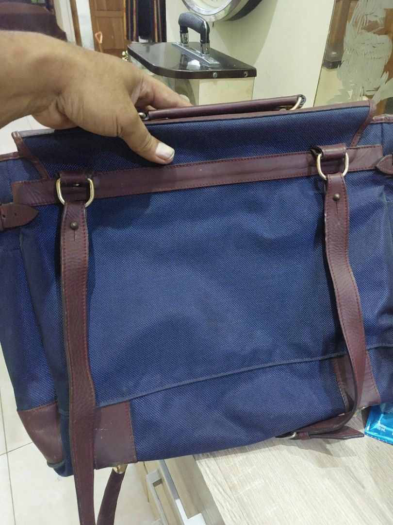 Sac Vintage Piero Guidi - Années 80 - Marron - Tissu/plastique Rigide - Occasion Avec Charme
