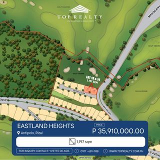 Prime Corner Lot for Sale in Antipolo, Rizal at  Eastland Heights