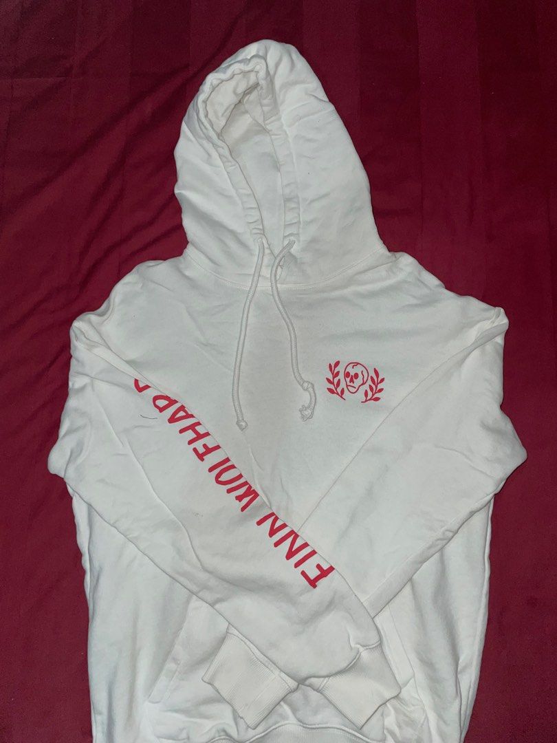 Pull Bear White Finn Wolfhard Hoodie Men s Fashion Coats Jackets and Outerwear on Carousell