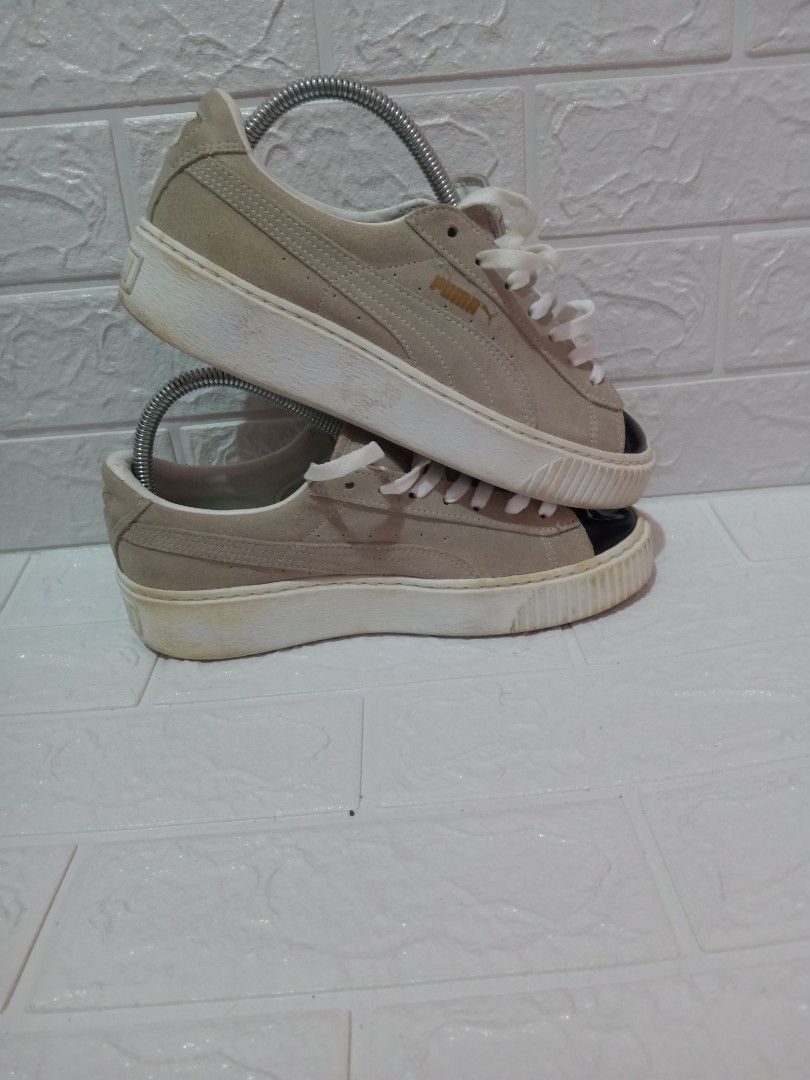 Puma platform Suede size 39 fit to 40 (25cm), Fesyen Wanita
