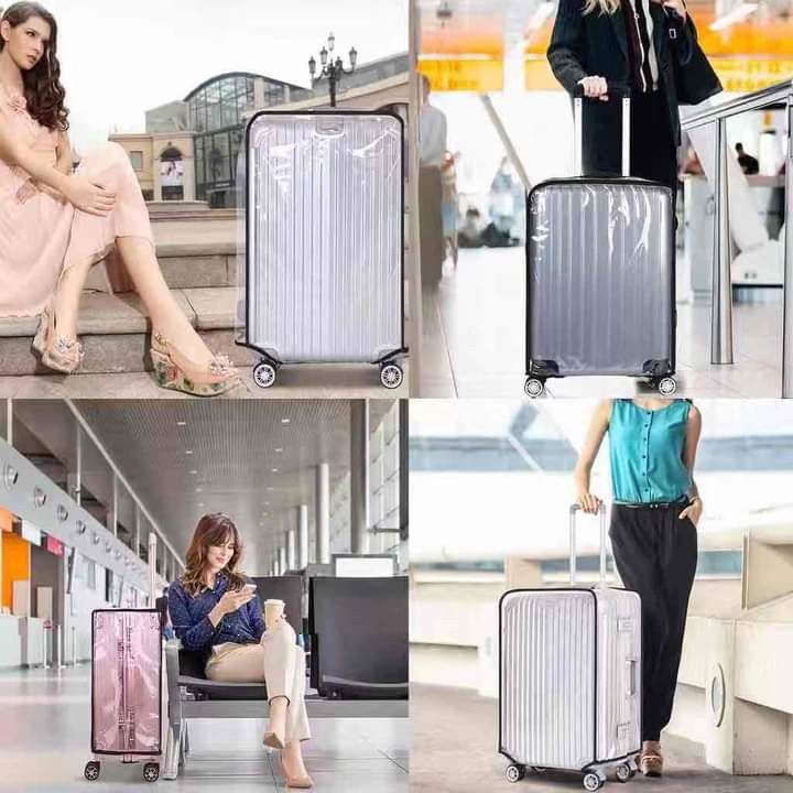 PVC Transparent Luggage Cover (Category: Luggage) located in Manila. Submitted by chedelm (Listing ID 1303436456, Image 1). Description: PVC Transparent Luggage Cover 18inch 150 20inch 200 24inch 220 28inch 240 30inch 260 pls see last photo for the measurements😊.