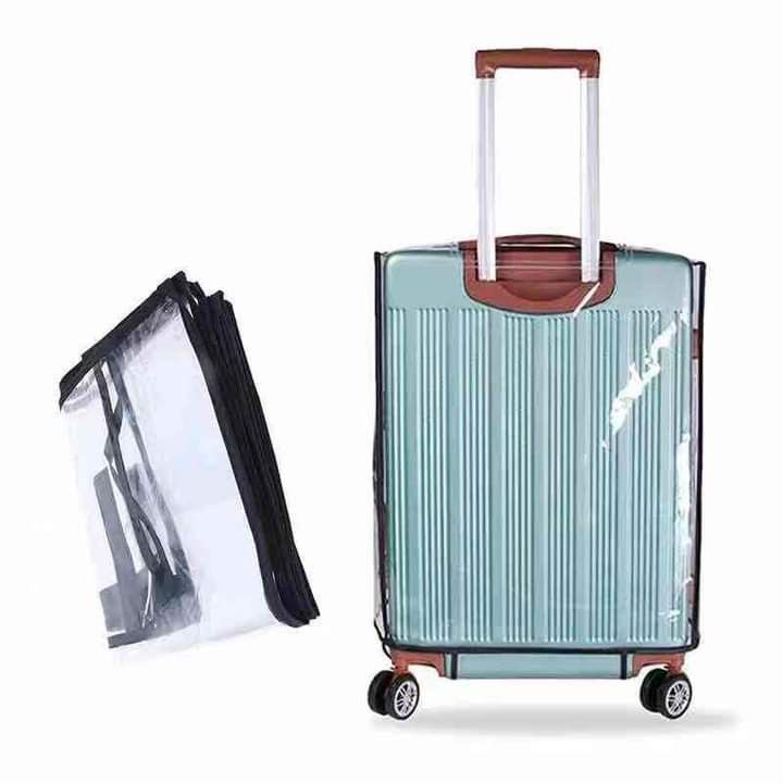 PVC Transparent Luggage Cover (Category: Luggage) located in Manila. Submitted by chedelm (Listing ID 1303436456, Image 3). Description: PVC Transparent Luggage Cover 18inch 150 20inch 200 24inch 220 28inch 240 30inch 260 pls see last photo for the measurements😊.