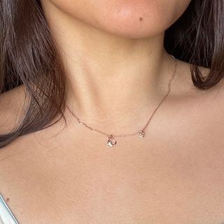 Rose Gold Moon Star Necklace