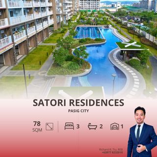 Satori Residences 3BR Three Bedroom with Parking near Feliz and Eastwood City FOR SALE SC113