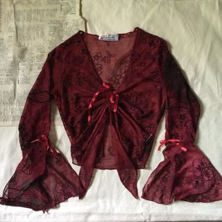 SEE-THROUGH COUQETTE Y2K TOP