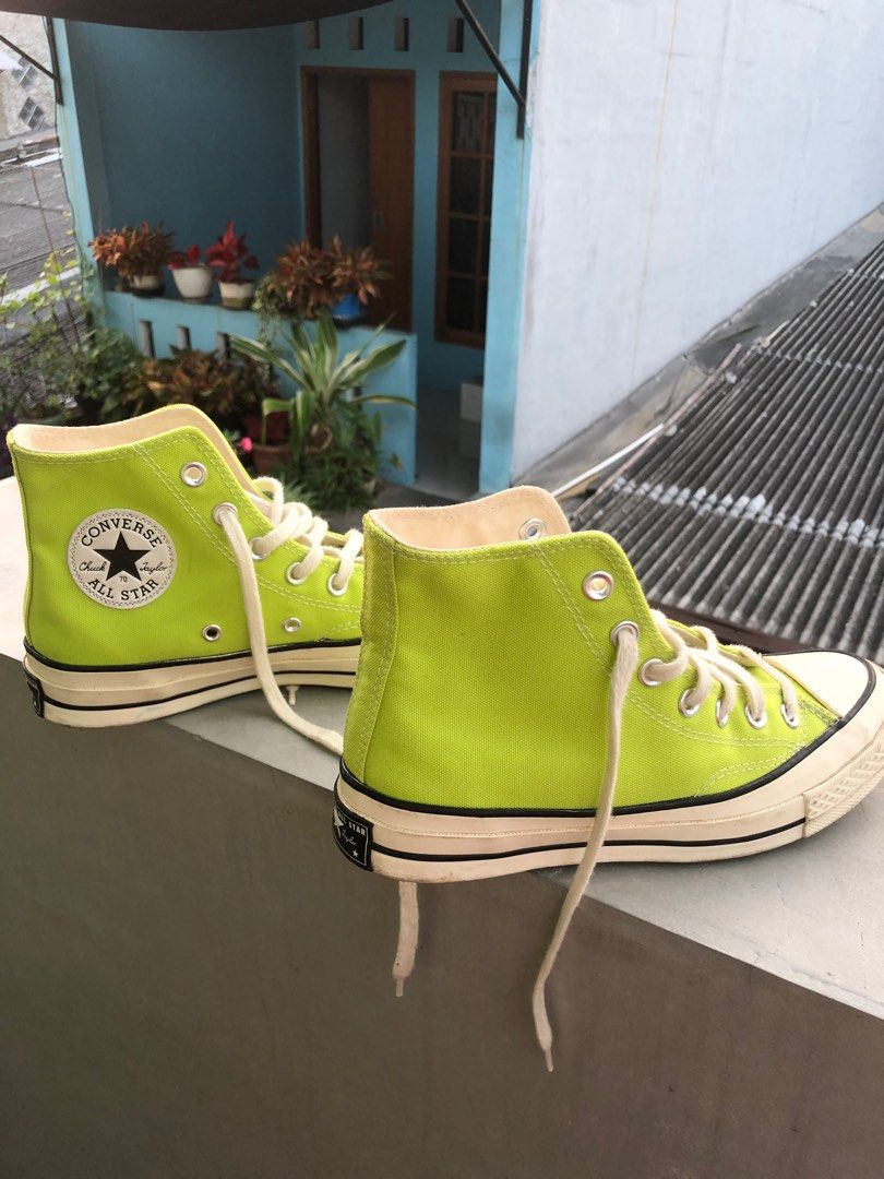 sepatu converse 70 70s high chuck taylor neon hijau billie eilish